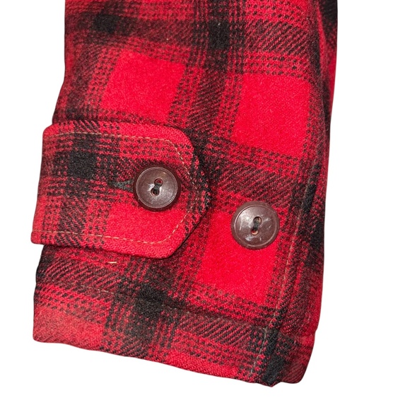 L.L. Bean INCREDIBLE vintage original red buffalo check plaid wool hunting jkt40 - Picture 5 of 7